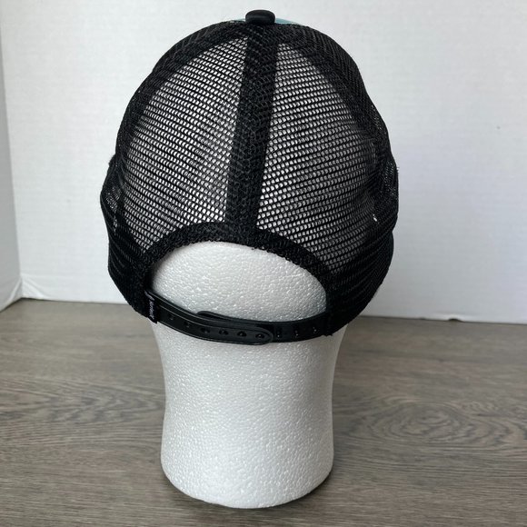 Rip Curl Hat Blue/Black Cheetah Fabric Kid's Snapback - Picture 3 of 6